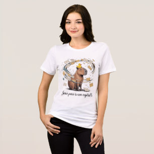 Lustiges Capybara-Shirt 'Innerer Frieden ist nicht Tri-Blend Shirt