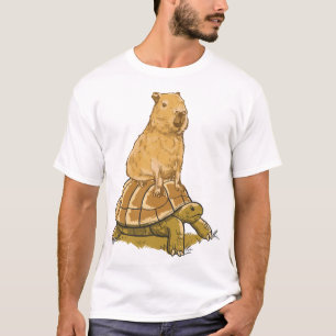 Lustiges Capybara Tier Schildkröte Süßes Capybara T-Shirt