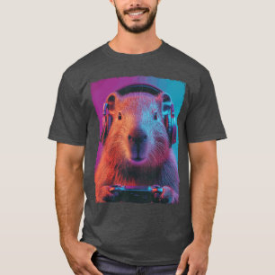 Lustiges Capybara-Videospiel Mädchen T-Shirt