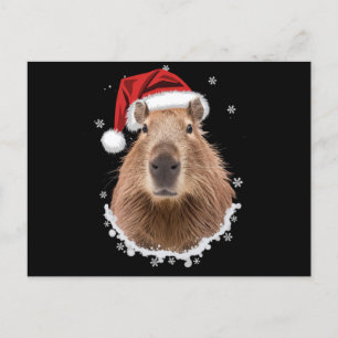 Lustiges Capybara-Weihnachten  Postkarte
