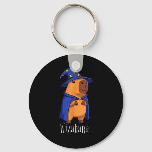 Lustiges Capybara-Zauberer-Kostüm Wizabara Grafik  Schlüsselanhänger