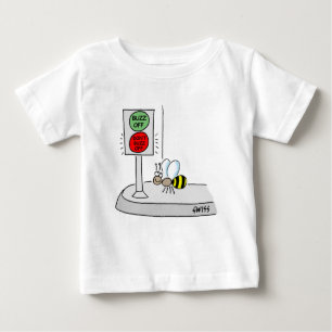 Lustiges Cartoon-Bienen-Summen weg vom Weg geht Baby T-shirt