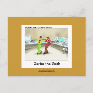 Lustiges Cartoon für Computerfreaks handgefertigte Postkarte