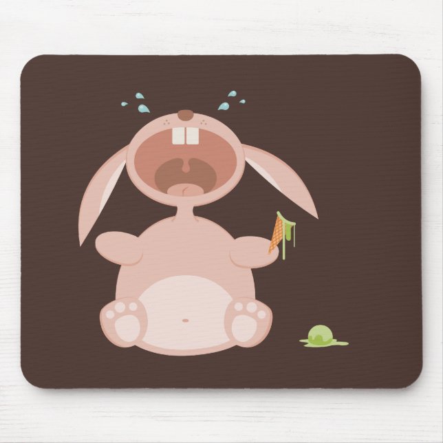Lustiges Cartoon-Häschen mousepad (Vorne)