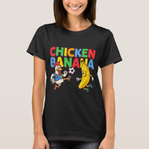 Lustiges Cartoon-Huhn Nana Fußballspieler Ll Graph T-Shirt