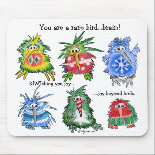 Lustiges Cartoon-Kiwi-Weihnachtsgeschenk Mousepad