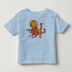 Lustiges Cartoon-Oktopus-Kinder-T-Shirt Kleinkind T-shirt