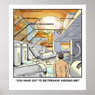 Lustiges Cartoon-Plakat Cryonics Poster
