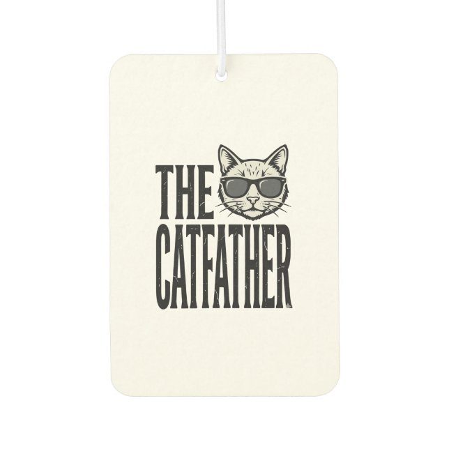 Lustiges Catfather Vintage-Katz Zitat Grafik-Shirt Autolufterfrischer (Vorderseite)