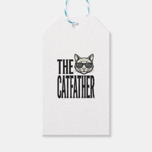 Lustiges Catfather Vintage-Katz Zitat Grafik-Shirt Geschenkanhänger