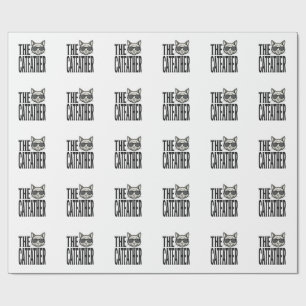 Lustiges Catfather Vintage-Katz Zitat Grafik-Shirt Geschenkpapier