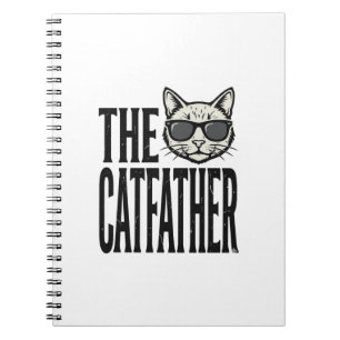 Lustiges Catfather Vintage-Katz Zitat Grafik-Shirt Notizblock