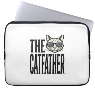Lustiges Catfather Vintage-Katzen-Zitat Grafik-Shi Laptopschutzhülle
