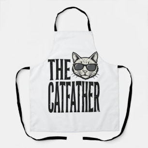 Lustiges Catfather Vintage-Katzen-Zitat Grafik-Shi Schürze