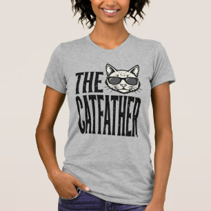 Lustiges Catfather Vintage-Katzen-Zitat Grafik-Shi T-Shirt
