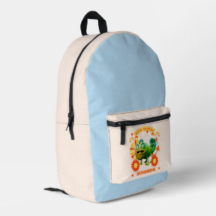 Lustiges Chamäleon Guten Morgen Sonnenschein Bedruckter Rucksack