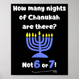 Lustiges Chanukka 67 Meme Lehrer Wie viele Nächte  Poster