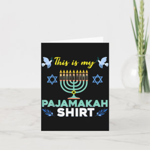 Lustiges Chanukka-Pyjama-Shirt Dies Ist Mein Pajam Karte