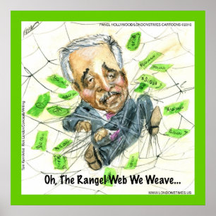 Lustiges Charlie Rangel Plakat "Rangel Web We Weav