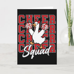 Lustiges Cheerleader-Team Gans Rot Coquette Schlei Karte