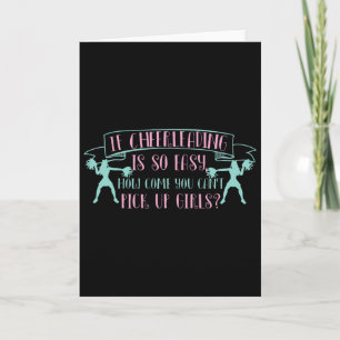 Lustiges Cheerleading-Design für Männer und Univer Karte
