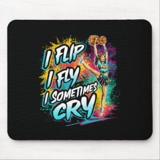 Lustiges Cheerleading Ich fliege ich fliege Cheerl Mousepad