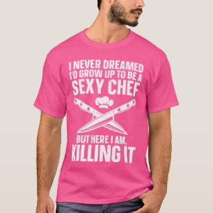 Lustiges Chef-Design für Männer Frauen Kochen Kuli T-Shirt
