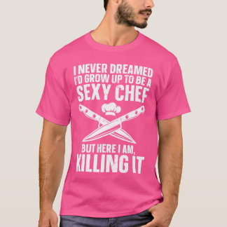 Lustiges Chef-Design für Männer Frauen Kochen Kuli T-Shirt