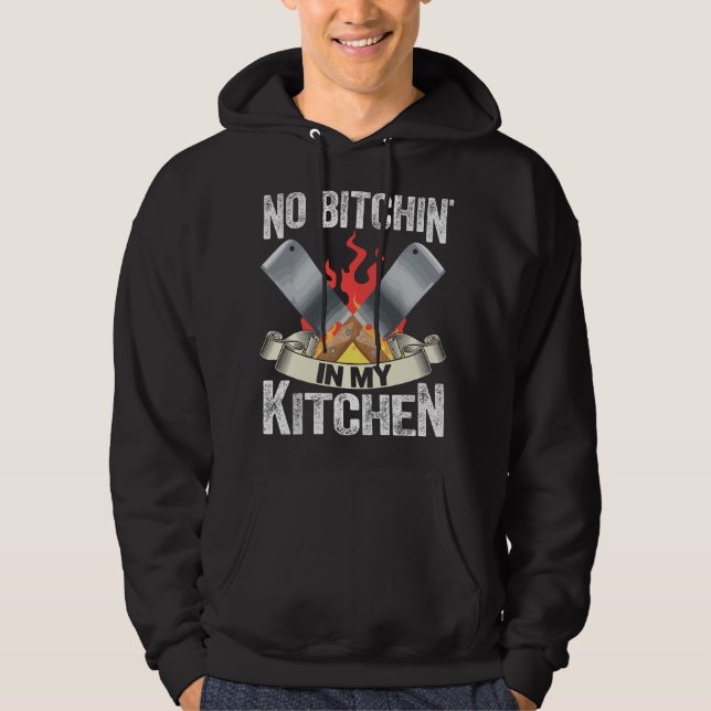 Lustiges Chef-Messer Koch-Design Hoodie (Vorderseite)