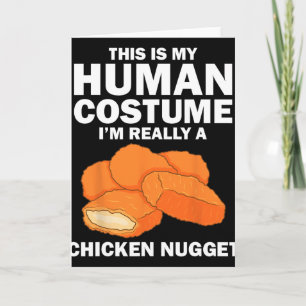Lustiges Chicken Nugget Kostüm für Kinder Mode Nug Karte