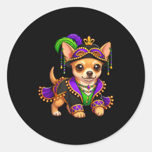 Lustiges Chihuahua-Hundefreund-Festival Runder Aufkleber