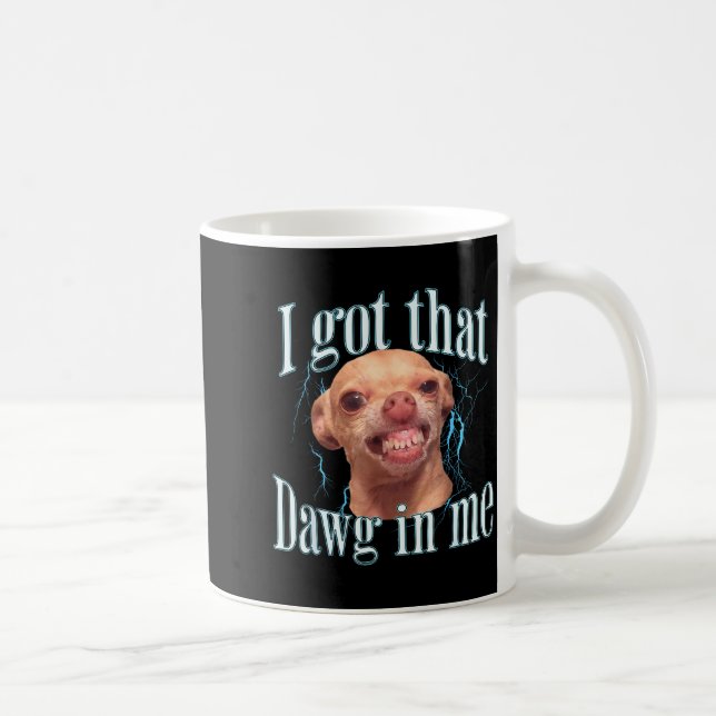 Lustiges Chihuahua-Meme  Kaffeetasse (Rechts)