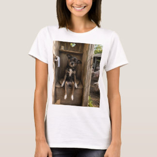 Lustiges Chihuahua-Selfie-Bauernhof Frauen T-Shirt