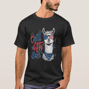 Lustiges Chill The Fourth Out Kostüm 4. Juli Schni T-Shirt