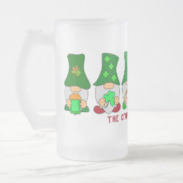 Lustiges Chillen mit meinen Gnomies St. Patricks T Mattglas Bierglas