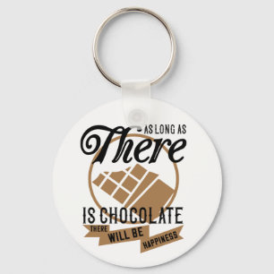 Lustiges Chocoholic-Geschenk Foodie Süße Schokolad Schlüsselanhänger