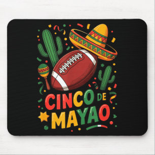 Lustiges Cinco De Mayo American Football Vater Mut Mousepad