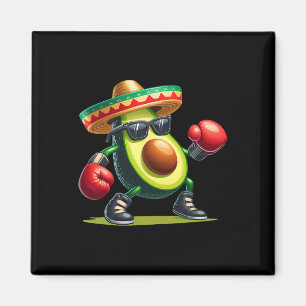 Lustiges Cinco De Mayo Avocado Boxen Liebhaber Mex Magnet