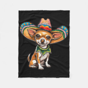 Lustiges Cinco De Mayo Chihuahua Grafik Fleecedecke