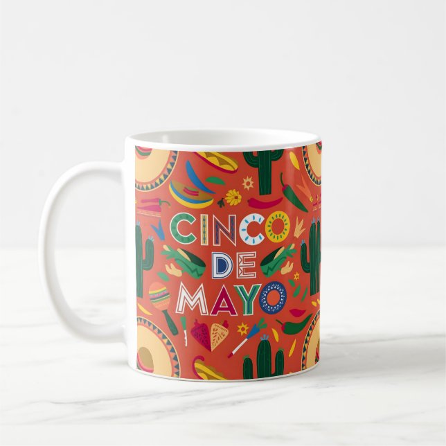 lustiges Cinco de Mayo-Geschenk Kaffeetasse (Links)