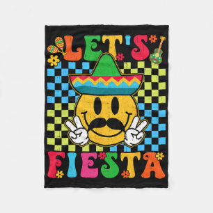 Lustiges Cinco De Mayo Kariertes Lasst uns Fiesta Fleecedecke