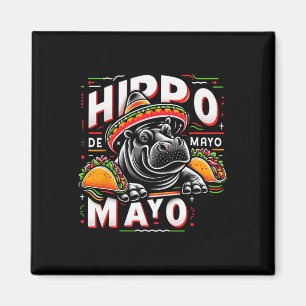 Lustiges Cinco De Mayo Nilpferd Mexico Hippopotamu Magnet