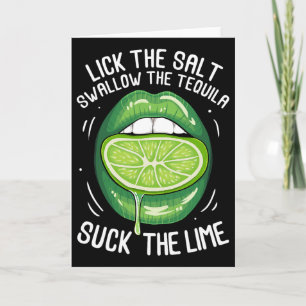Lustiges Cinco De Mayo Salz lecken Tequila schluck Karte