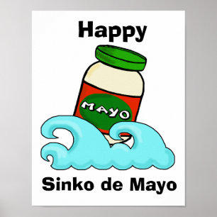 Lustiges Cinco Plakat Des Mayo Sinko Des Mayo