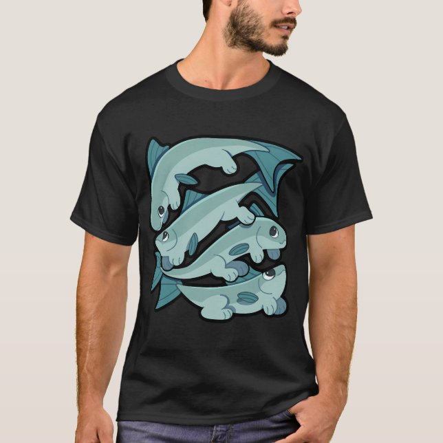 Lustiges cleveres Angelboot-Design T-Shirt (Vorderseite)