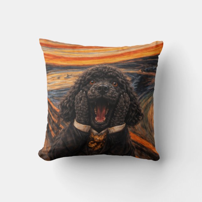 Lustiges Cockapoo-Kissen | Das Scream Dog Cushion Kissen (Vorderseite)