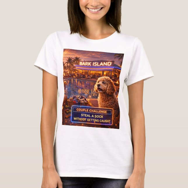 Lustiges Cockapoo Love Island Style T-Shirt  (Vorderseite)