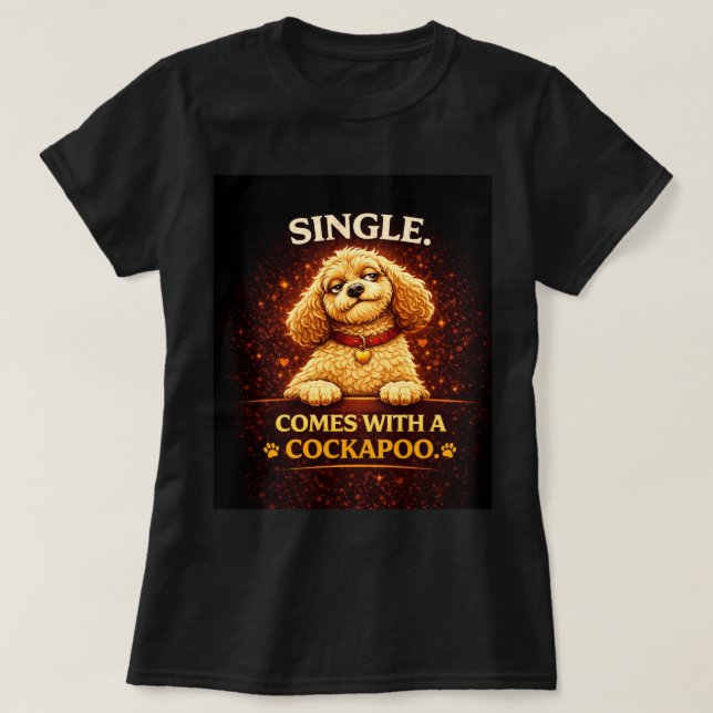 Lustiges Cockapoo T-Shirt | Geschenk für Singles (Design vorne)