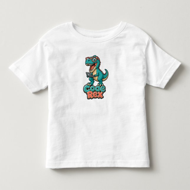 Lustiges Code Rex T-Shirt - Süßer Dinosaurier Code (Vorderseite)