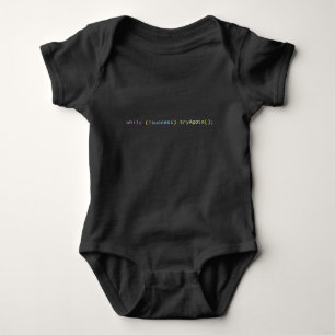 Lustiges Coder-Baby-Shower-Geschenk Versuch es n Baby Strampler